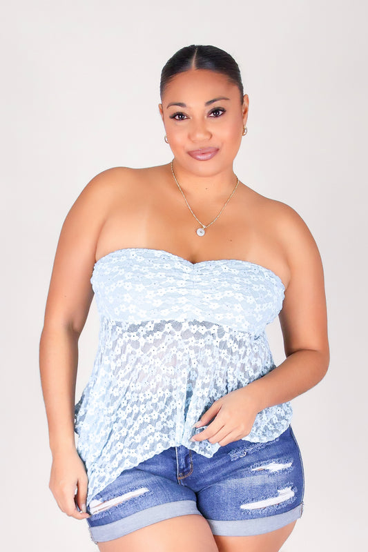 BLOOM & LACE TUBE TOP