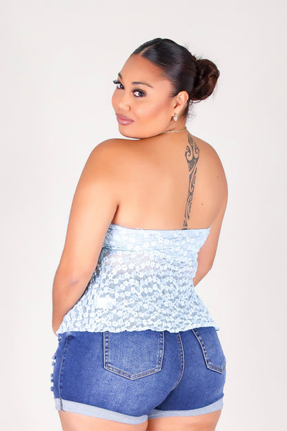 BLOOM & LACE TUBE TOP