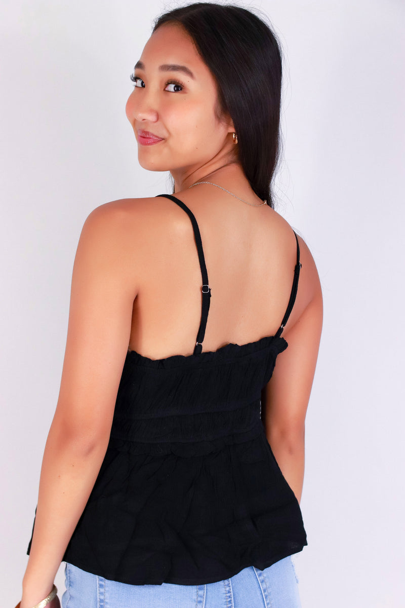 Jeans Warehouse Hawaii - TANK SOLID WOVEN CASUAL TOPS - BABE TIE TOP | By PAPERMOON/ B_ENVIED