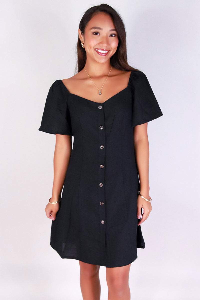 Jeans Warehouse Hawaii - SLEEVE SHORT SOLID DRESSES - CAREFREE CHARM DRESS | By LUZ MOI INC