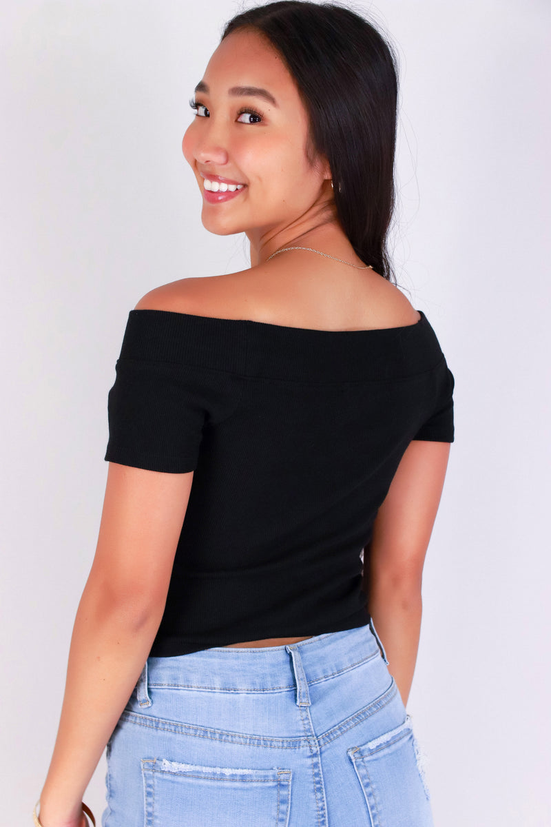 Jeans Warehouse Hawaii - SS CASUAL SOLID - OFF DUTY DIVA OFF SHOULDER TOP | By CRESCITA APPAREL/SHINE I