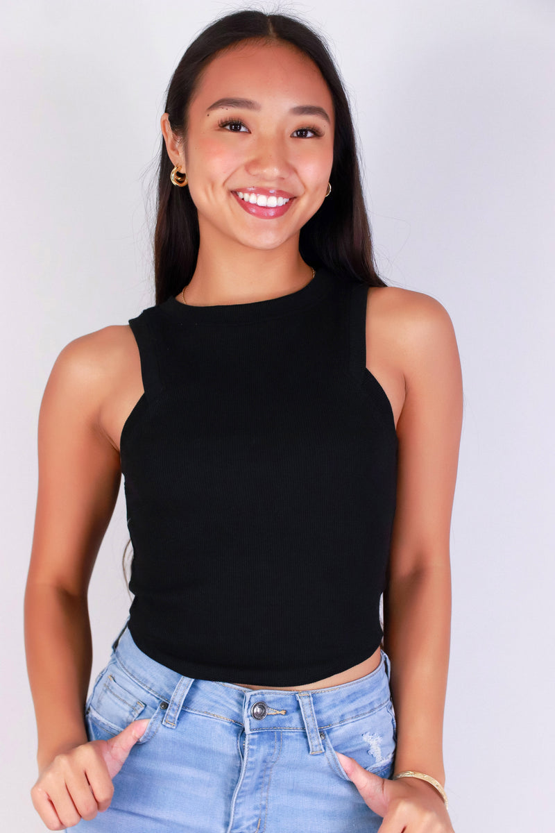 Jeans Warehouse Hawaii - SL CASUAL SOLID - TANK YOU NEXT TOP | By CRESCITA APPAREL/SHINE I