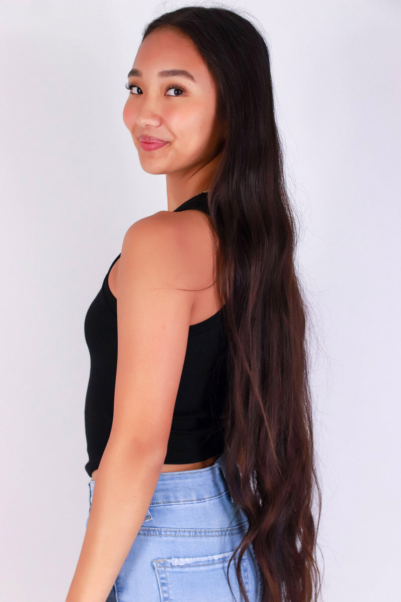 Jeans Warehouse Hawaii - SL CASUAL SOLID - TANK YOU NEXT TOP | By CRESCITA APPAREL/SHINE I