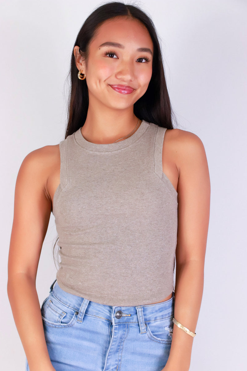 Jeans Warehouse Hawaii - SL CASUAL SOLID - TANK YOU NEXT TOP | By CRESCITA APPAREL/SHINE I