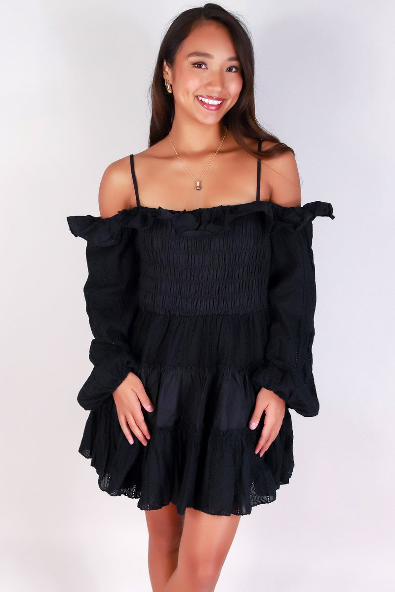 Jeans Warehouse Hawaii - SLEEVE LONG SOLID DRESSES - PLAYFULLY YOURS BABYDOLL DRESS | By LUZ MOI INC