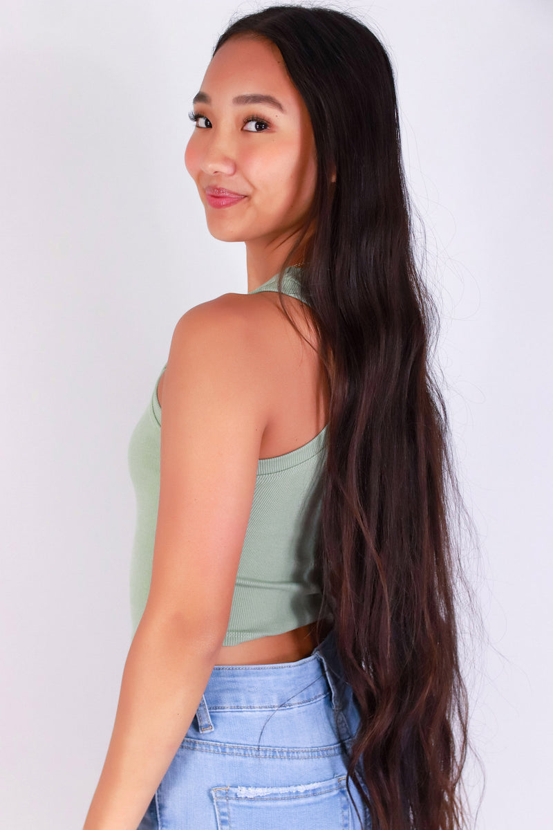 Jeans Warehouse Hawaii - SL CASUAL SOLID - TANK YOU NEXT TOP | By CRESCITA APPAREL/SHINE I