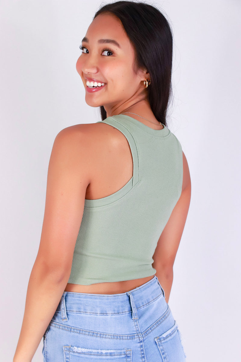 Jeans Warehouse Hawaii - SL CASUAL SOLID - TANK YOU NEXT TOP | By CRESCITA APPAREL/SHINE I