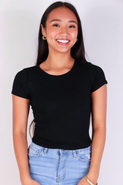 Jeans Warehouse Hawaii - S/S SOLID BASIC - BABE BASIC TEE | By CRESCITA APPAREL/SHINE I