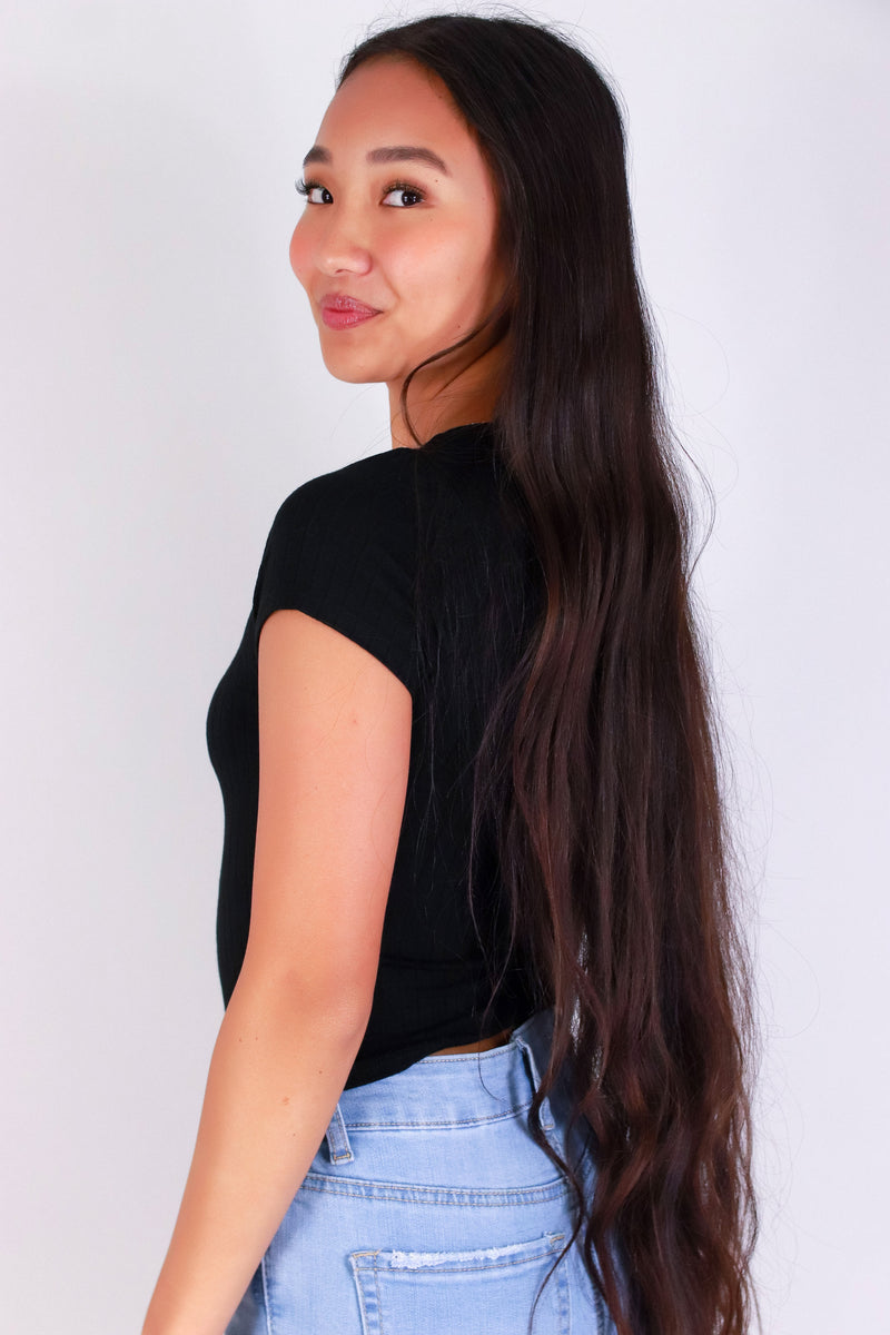 Jeans Warehouse Hawaii - S/S SOLID BASIC - BABE BASIC TEE | By CRESCITA APPAREL/SHINE I