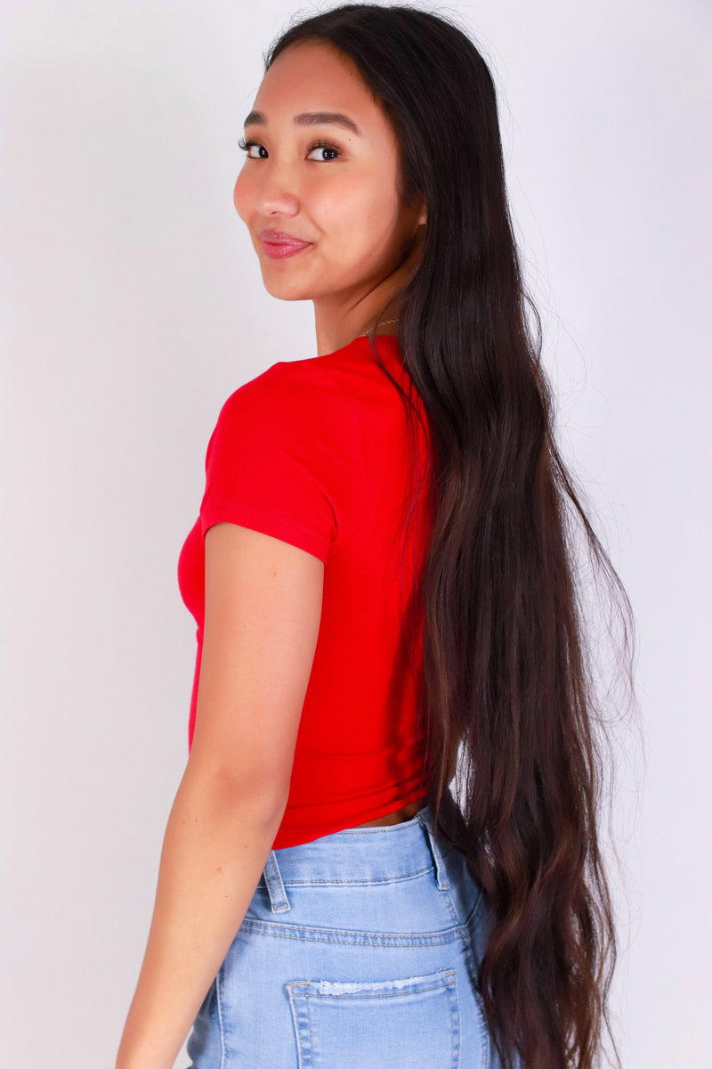 Jeans Warehouse Hawaii - S/S SOLID BASIC - THE URGE TEE | By CRESCITA APPAREL/SHINE I