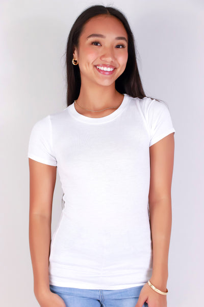 Jeans Warehouse Hawaii - S/S SOLID BASIC - BARE BASIC TEE | By CRESCITA APPAREL/SHINE I