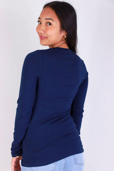 Jeans Warehouse Hawaii - L/S SOLID BASIC - THE FINEST LONG SLEEVE TOP | By CRESCITA APPAREL/SHINE I