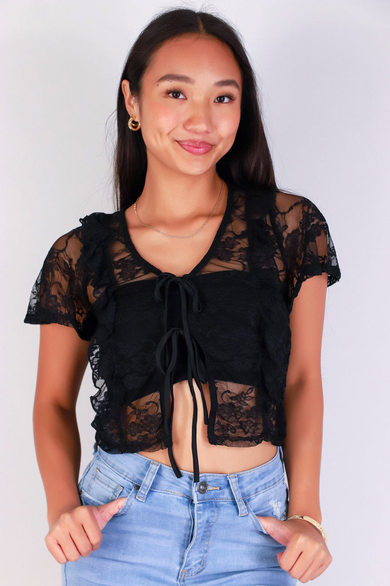 Jeans Warehouse Hawaii - SS CASUAL SOLID - LACE OBSESSION TOP | By PAPERMOON/ B_ENVIED