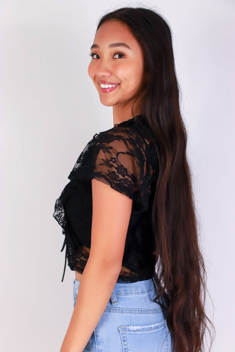 Jeans Warehouse Hawaii - SS CASUAL SOLID - LACE OBSESSION TOP | By PAPERMOON/ B_ENVIED