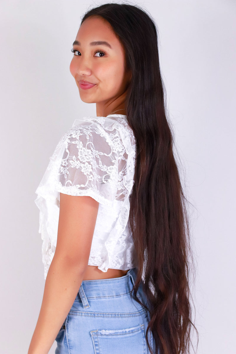 Jeans Warehouse Hawaii - SS CASUAL SOLID - LACE OBSESSION TOP | By PAPERMOON/ B_ENVIED