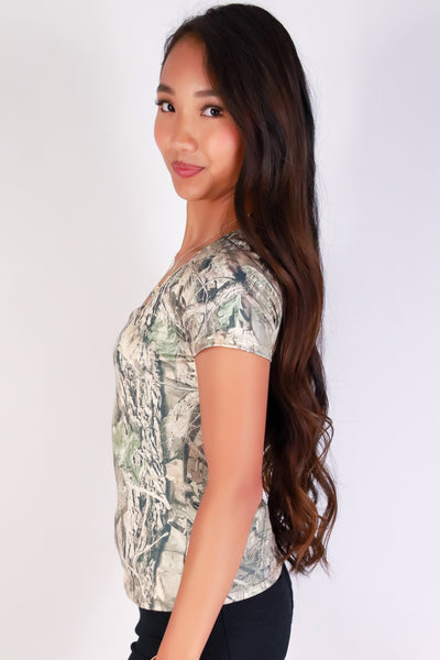 Jeans Warehouse Hawaii - SL PRINT - SWEET IN HUNTING CAMO TOP | By PAPERMOON/ B_ENVIED