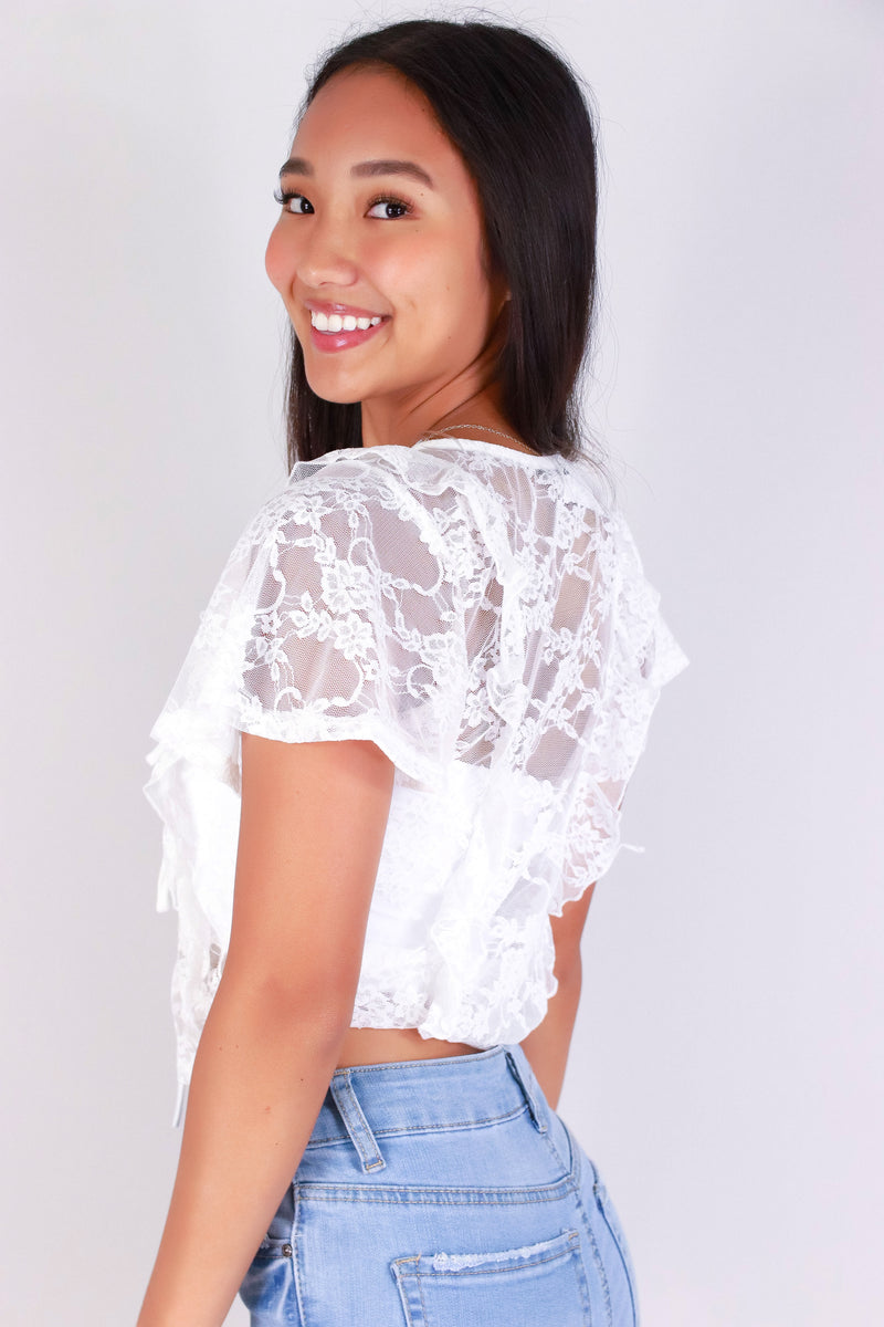 Jeans Warehouse Hawaii - SS CASUAL SOLID - LACE OBSESSION TOP | By PAPERMOON/ B_ENVIED
