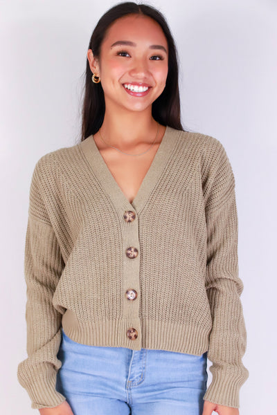 Jeans Warehouse Hawaii - SOLID LONG SLV CARDIGANS - WAKE ME UP SWEATER | By AMBIANCE APPAREL
