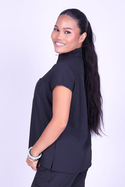 ON THE CLOCK SCRUB TOP