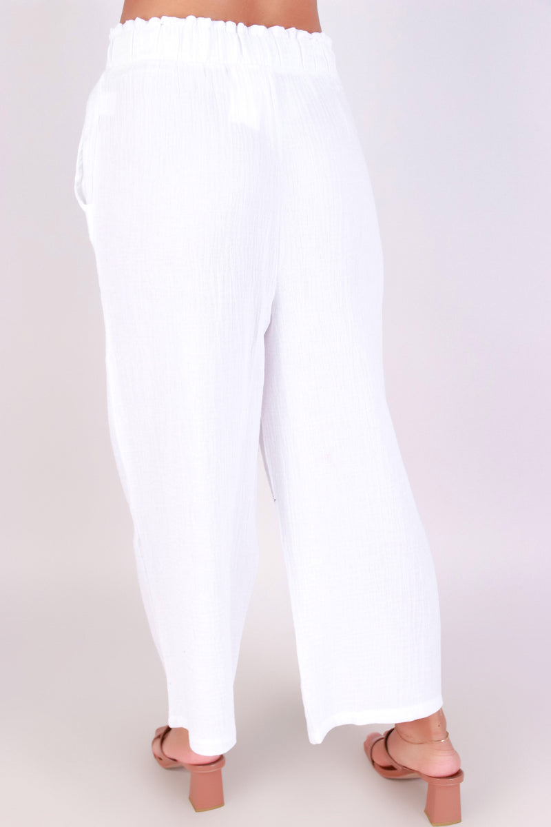 Jeans Warehouse Hawaii - SOLID WOVEN CAPRI&