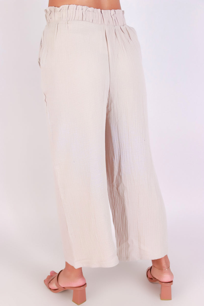 Jeans Warehouse Hawaii - SOLID WOVEN CAPRI&