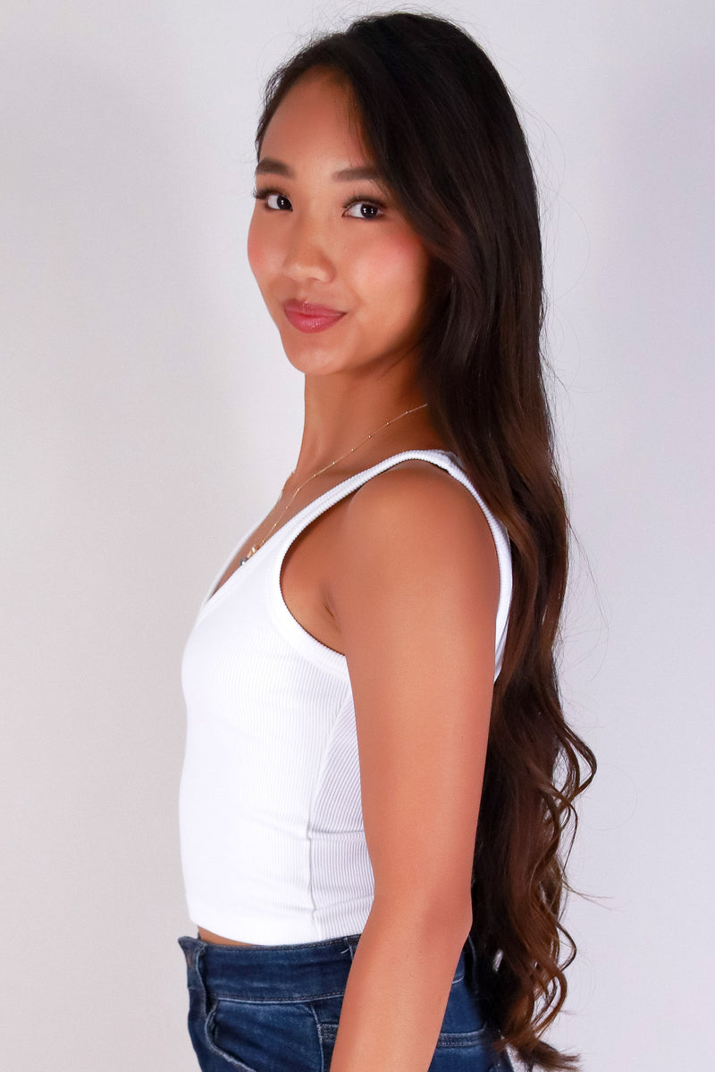 Jeans Warehouse Hawaii - SL CASUAL SOLID - SCOOP ME UP CROP TANK | By ANWND