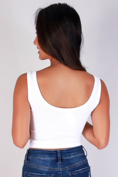 Jeans Warehouse Hawaii - SL CASUAL SOLID - SCOOP ME UP CROP TANK | By ANWND