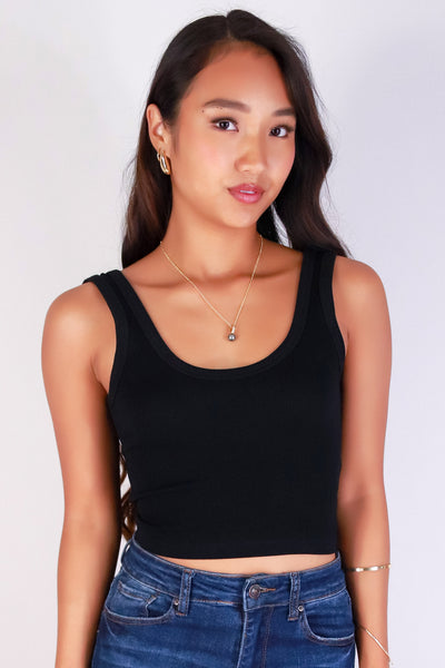 Jeans Warehouse Hawaii - SL CASUAL SOLID - SCOOP ME UP CROP TANK | By ANWND