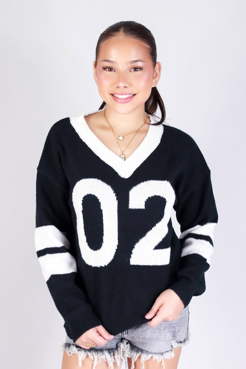 COLLEGE CUTIE VARSITY SWEATER