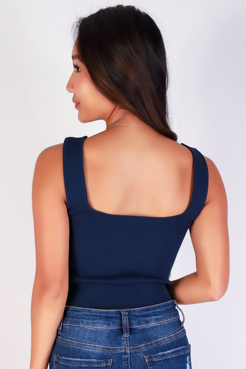Jeans Warehouse Hawaii - SOLID TANKS/ TUBES - STRAIGHT TO STYLE CROP SWEATER TANK | By MINE FASHION