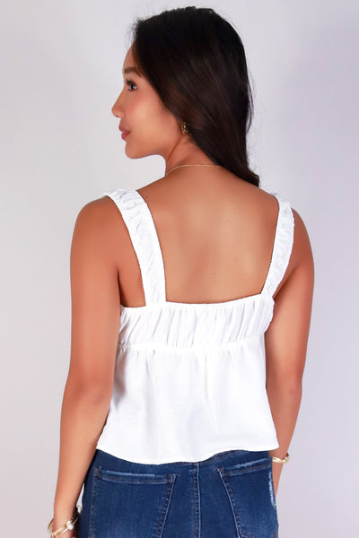 Jeans Warehouse Hawaii - TANK SOLID WOVEN DRESSY TOPS - PRETTY WITH PURPOSE TOP | By TIMING