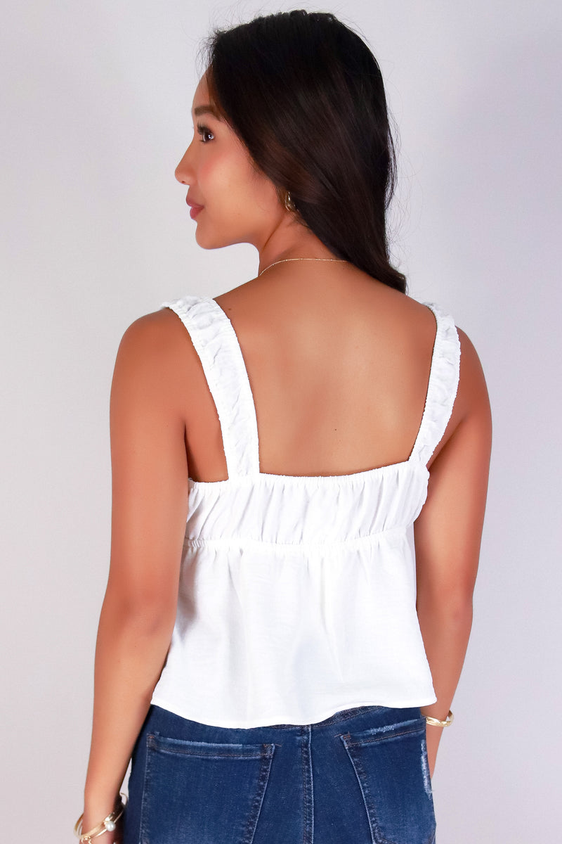 Jeans Warehouse Hawaii - TANK SOLID WOVEN DRESSY TOPS - PRETTY WITH PURPOSE TOP | By TIMING
