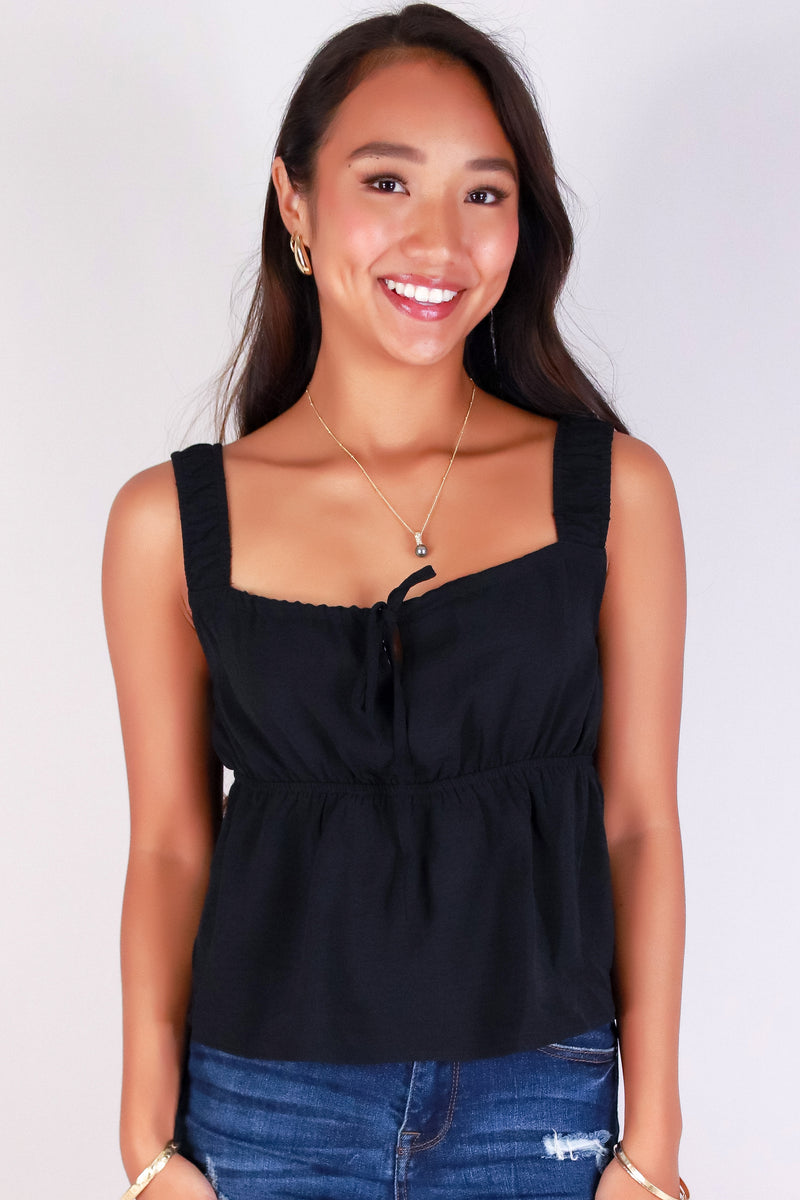 Jeans Warehouse Hawaii - TANK SOLID WOVEN DRESSY TOPS - PRETTY WITH PURPOSE TOP | By TIMING