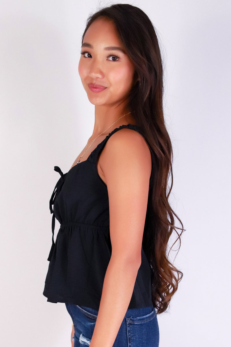 Jeans Warehouse Hawaii - TANK SOLID WOVEN DRESSY TOPS - PRETTY WITH PURPOSE TOP | By TIMING