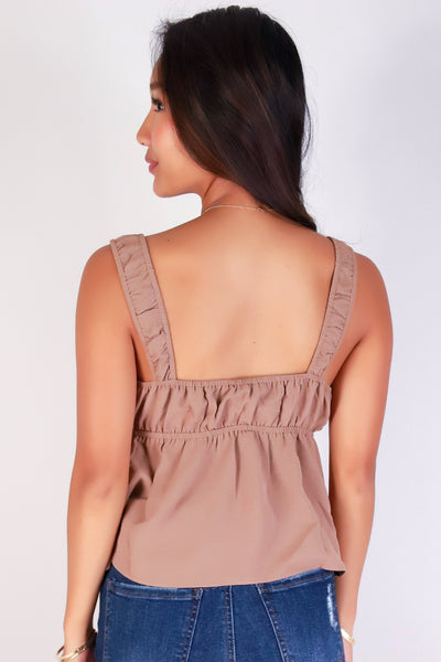 Jeans Warehouse Hawaii - TANK SOLID WOVEN DRESSY TOPS - PRETTY WITH PURPOSE TOP | By TIMING