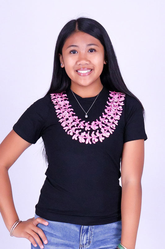 2 STRAND PLUMERIA LEI TEE | KIDS SIZE 2-16