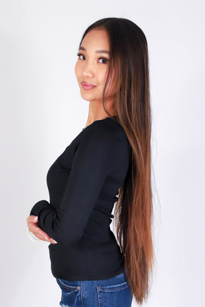 WEEKEND MOOD LONG SLEEVE TOP