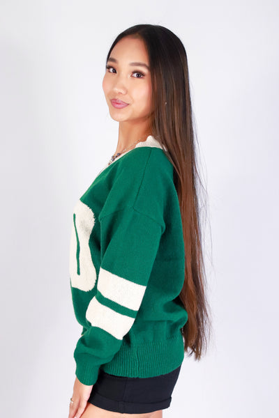 COLLEGE CUTIE VARSITY SWEATER