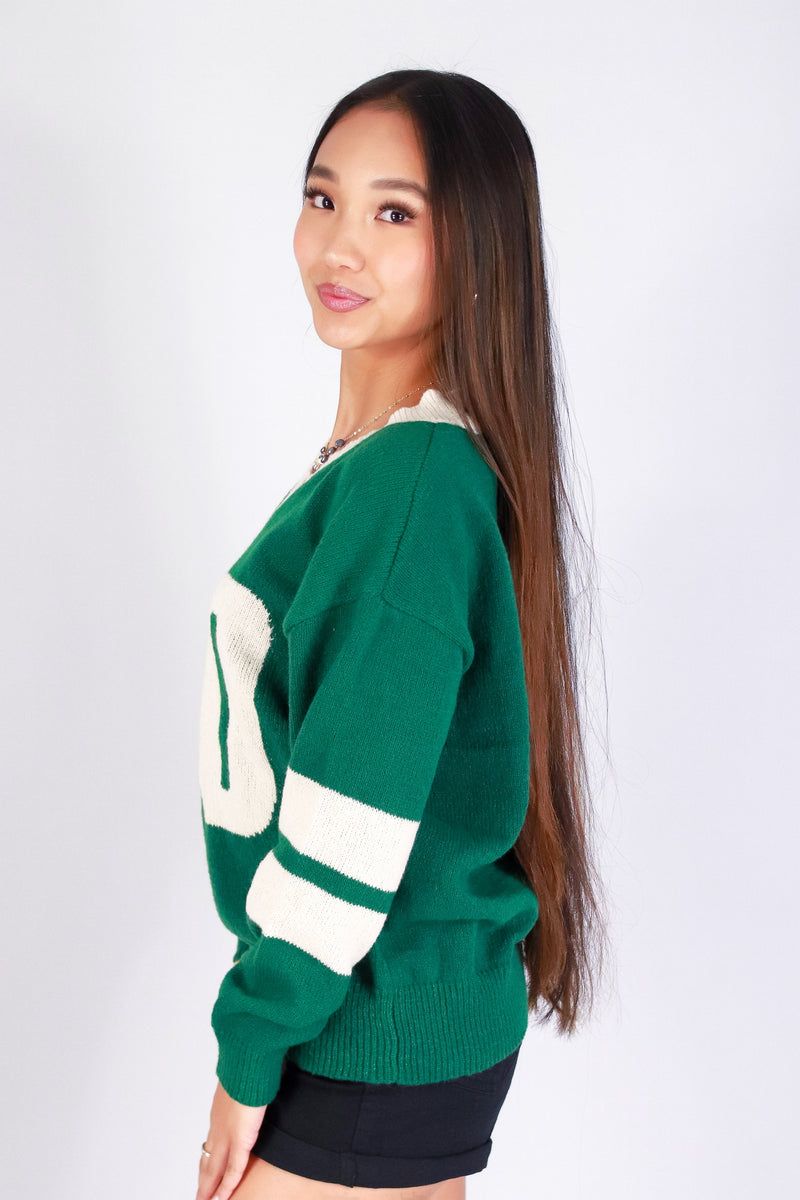 COLLEGE CUTIE VARSITY SWEATER