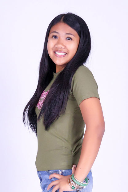 2 STRAND PLUMERIA LEI TEE | KIDS SIZE 2-16