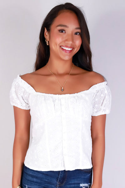 Jeans Warehouse Hawaii - S/S SOLID WOVEN CASUAL TOPS - IN THE DETAILS TOP | By PAPERMOON/ B_ENVIED