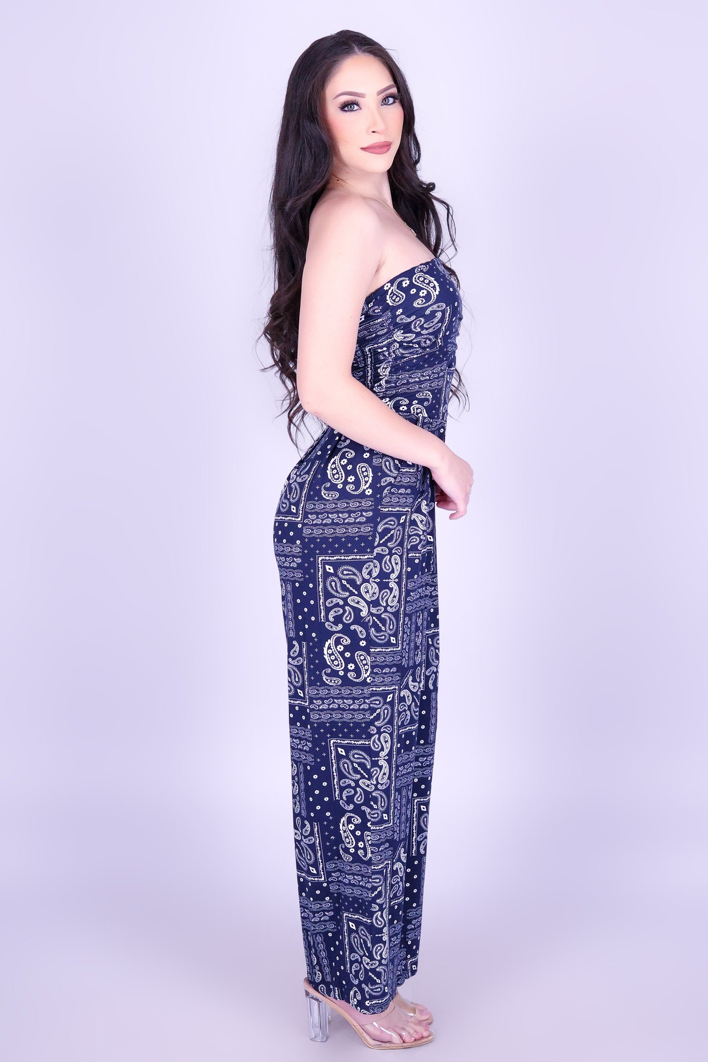 PAISLEY NIGHTS TUBE JUMPSUIT