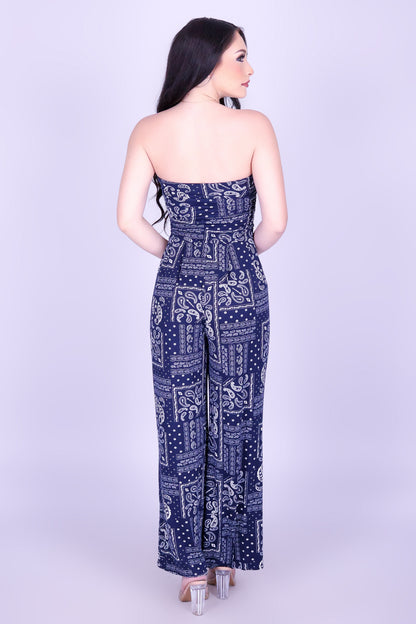 PAISLEY NIGHTS TUBE JUMPSUIT