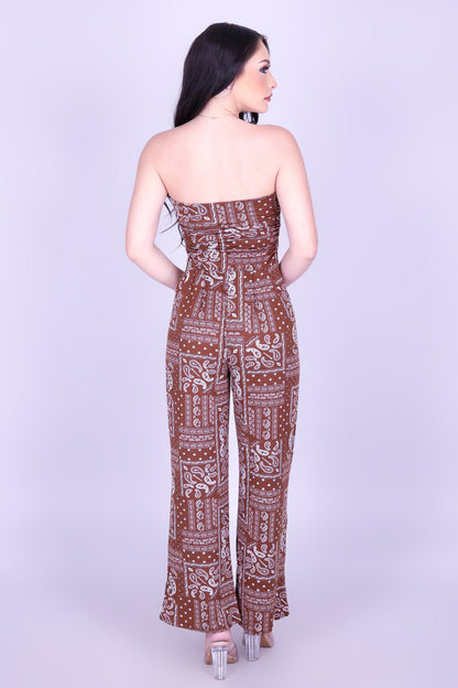 PAISLEY NIGHTS TUBE JUMPSUIT