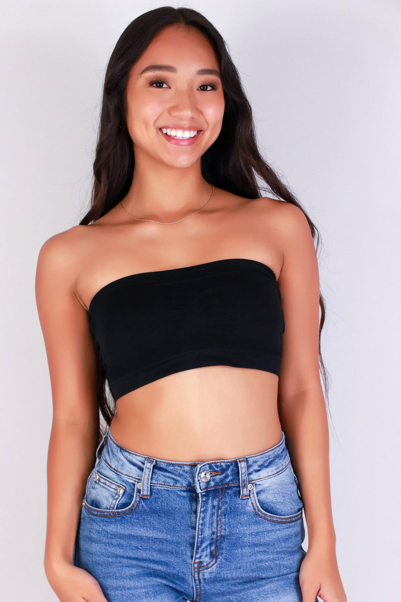 Jeans Warehouse Hawaii - TANK/TUBE SOLID BASIC - ALL YOU NEED BANDEAU | By AMBIANCE APPAREL