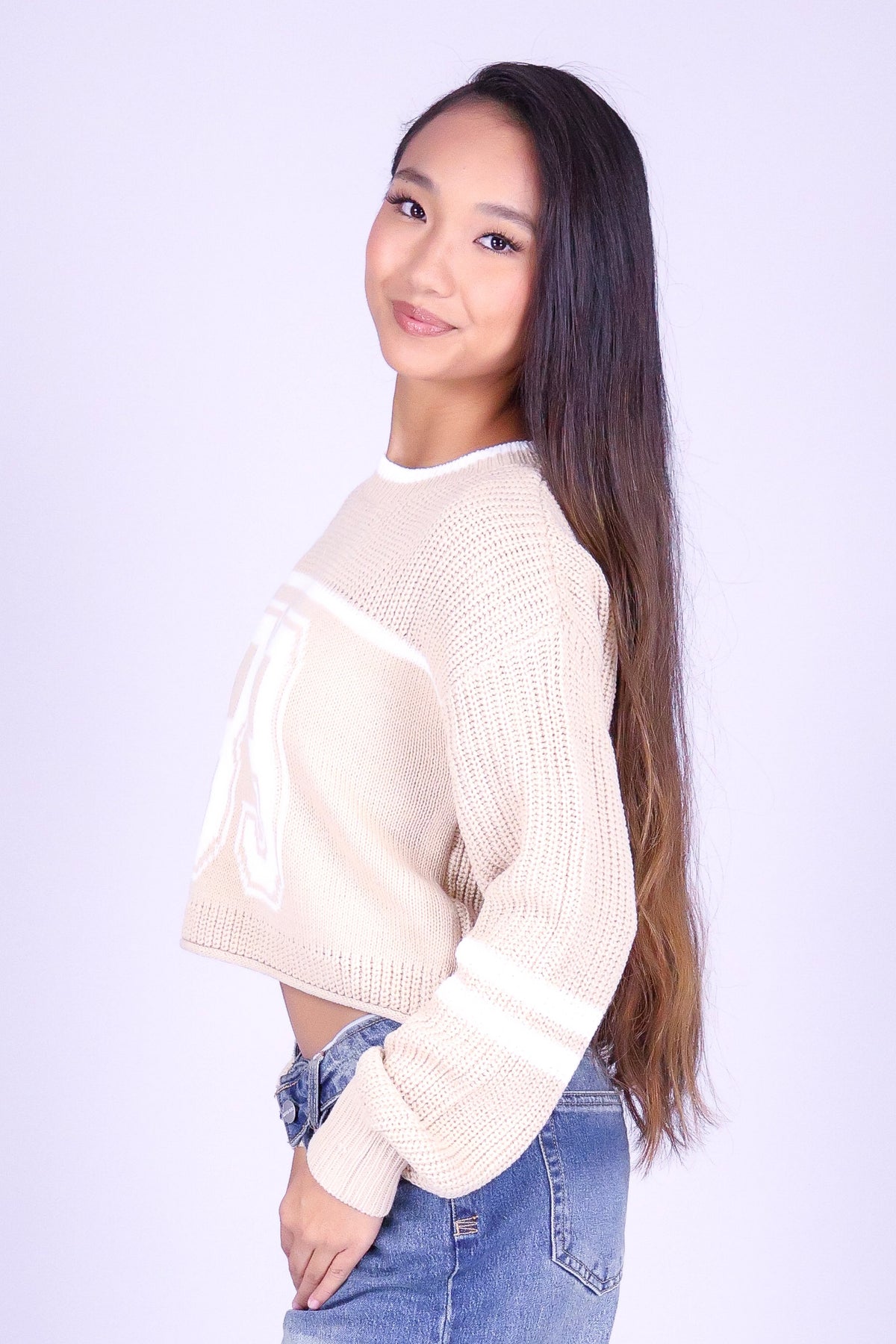CAMPUS CUTIE VARISTY SWEATER
