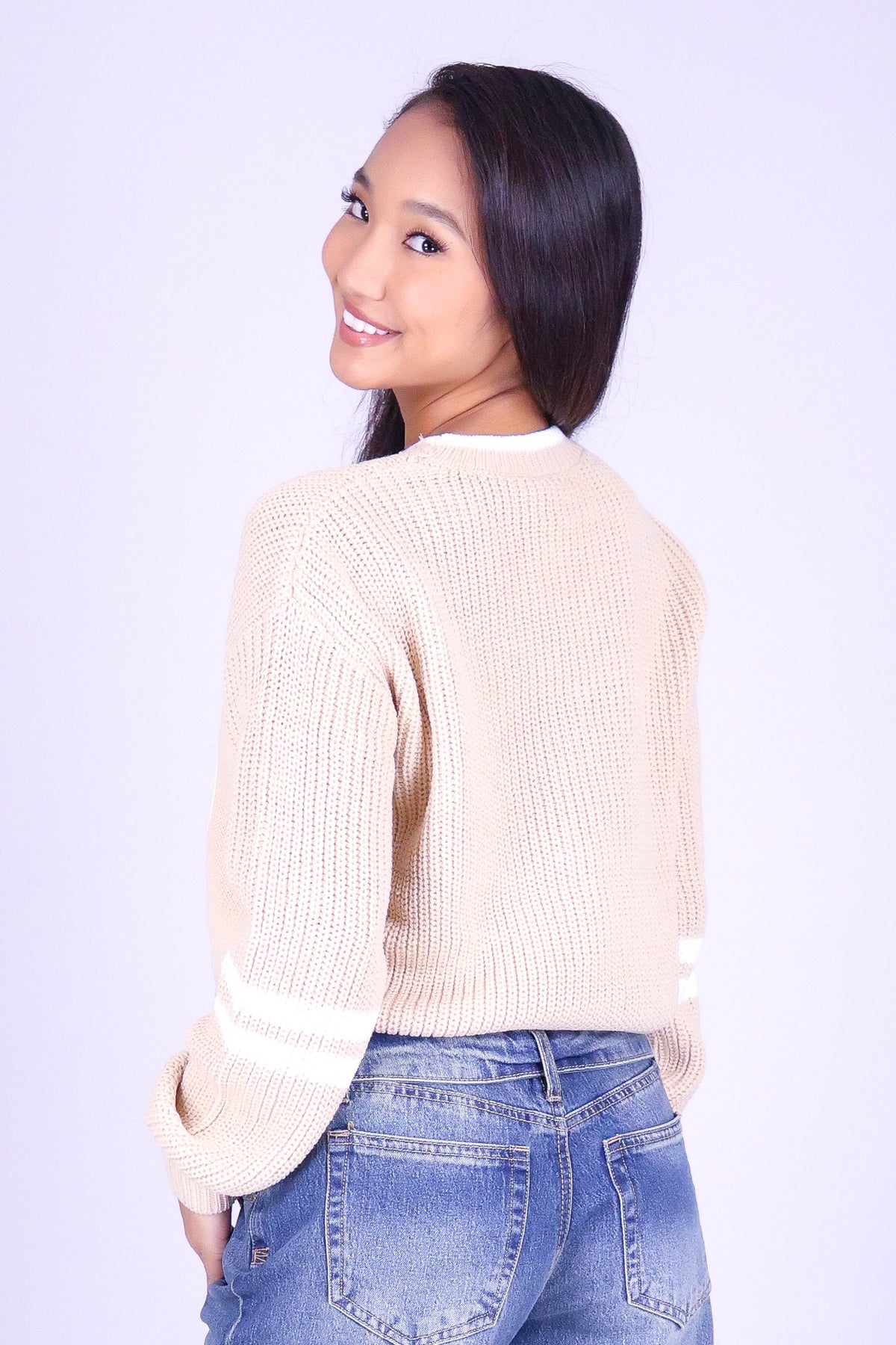 CAMPUS CUTIE VARISTY SWEATER