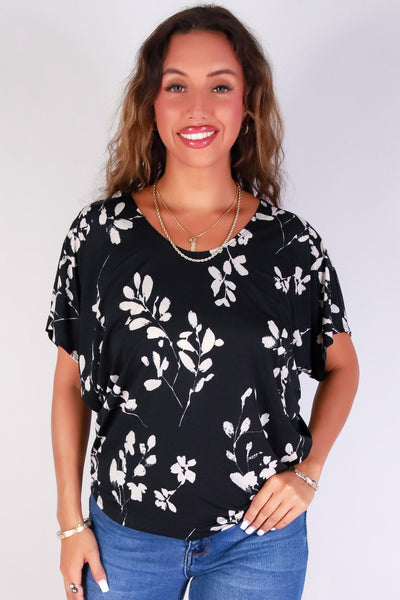 Jeans Warehouse Hawaii - SS PRINT - BLOOM WITH EASE DOLMAN TOP | By PAPERMOON/ B_ENVIED
