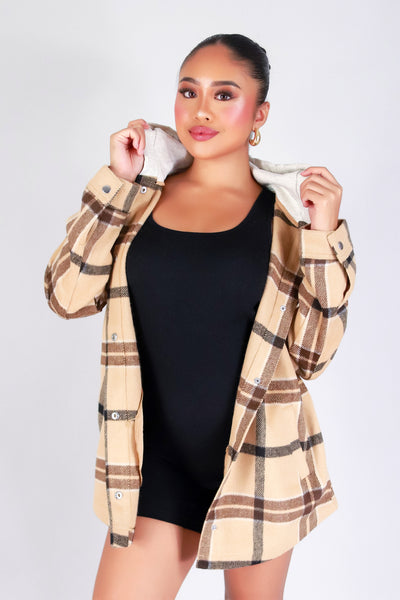 EVERYDAY COZY PLAID SHACKET