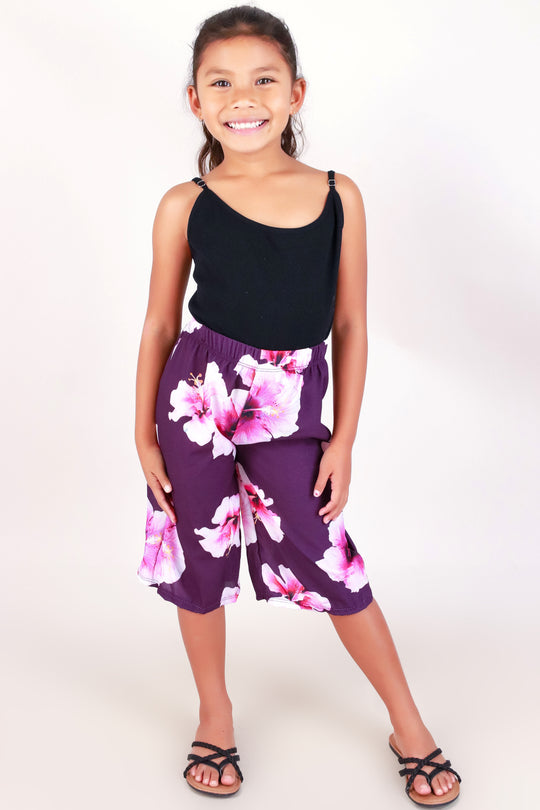 HIBISCUS CAPRI PANTS | KIDS SIZE 2T-4T